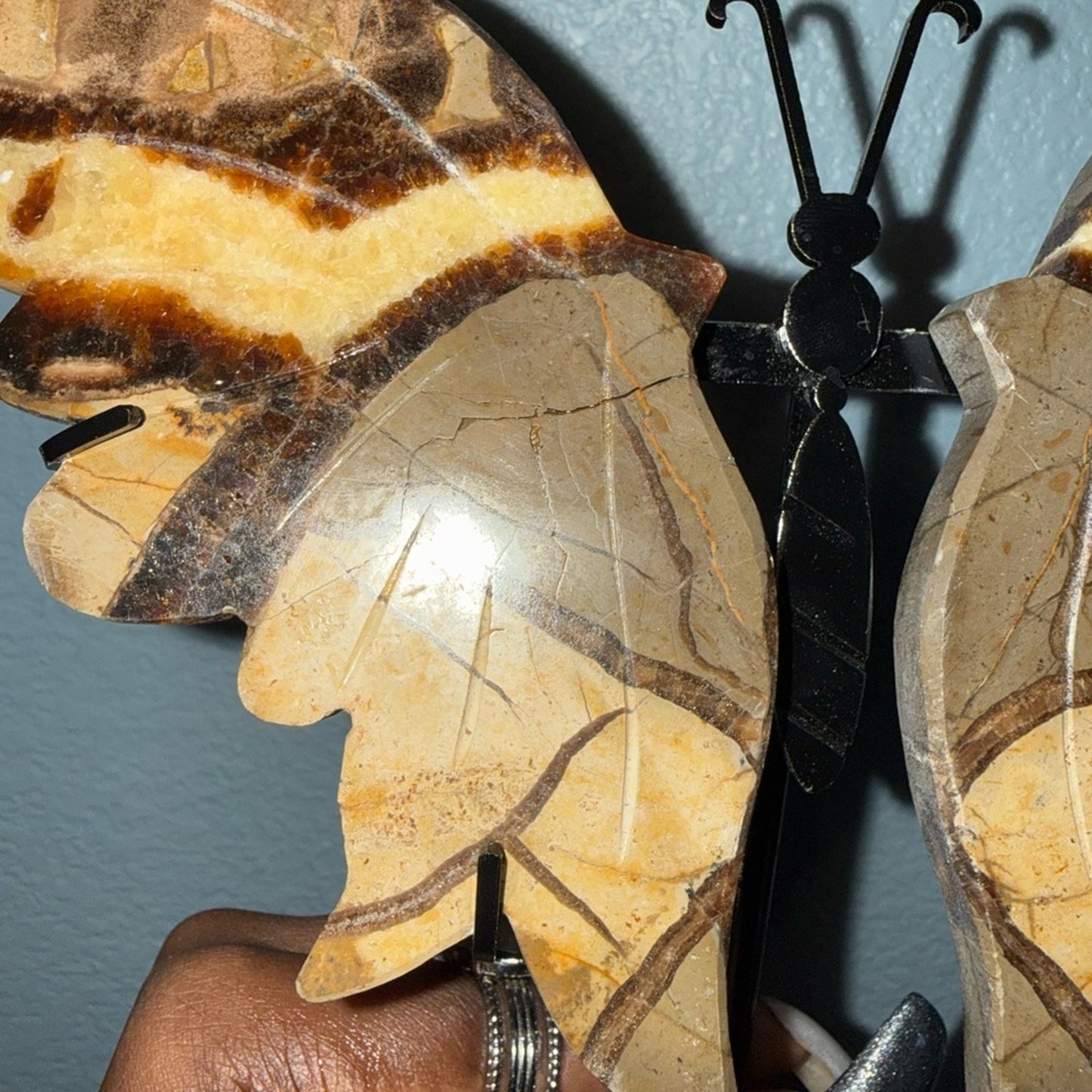 Septerian with gorgeous UV reaction Butterfly with stand 🦋FREE SHIPPING 🌹🌹