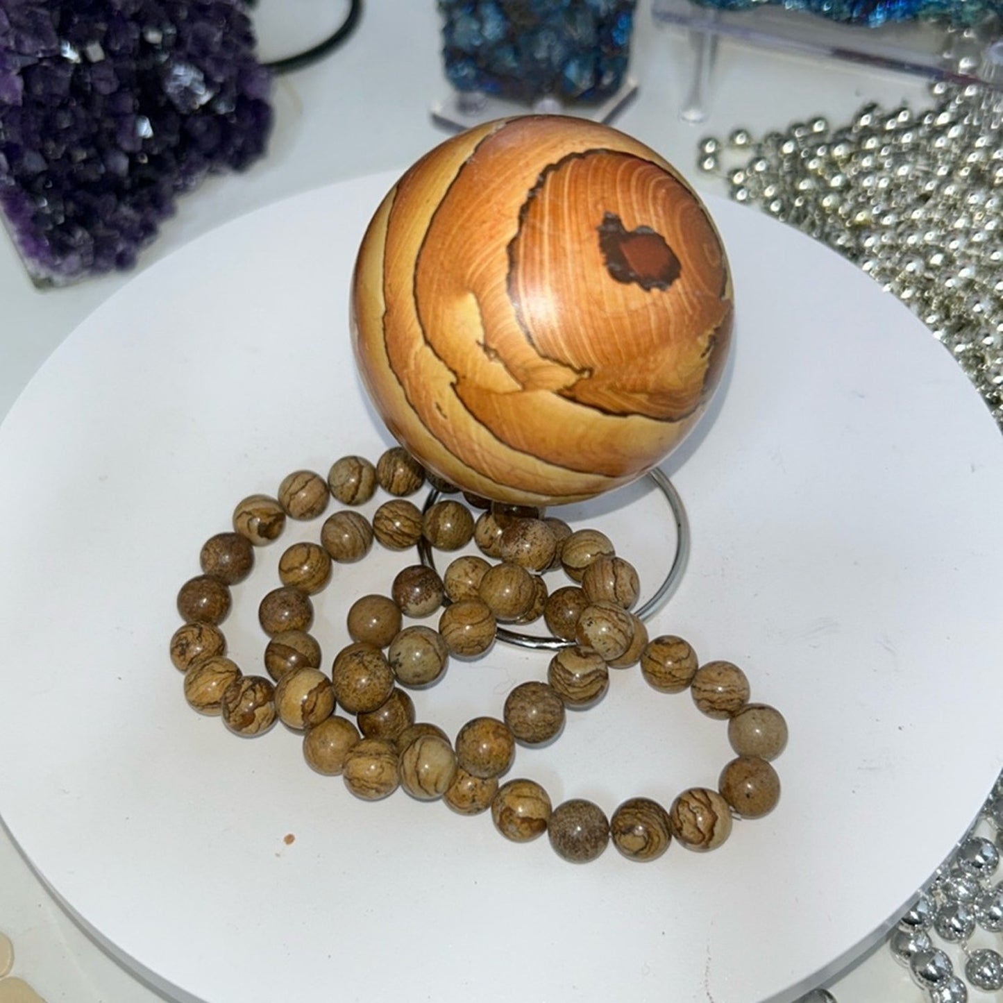 Picture Jasper Sphere - PJASPERSPH-002 61.7MM