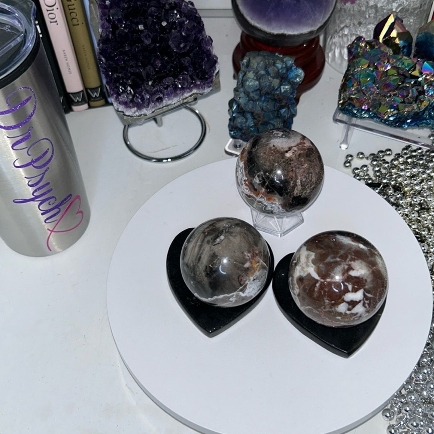 Mexican Lace Agate & Brecciated Jasper Sphere - Pick 1 or Bundle! MXAGTBJ001