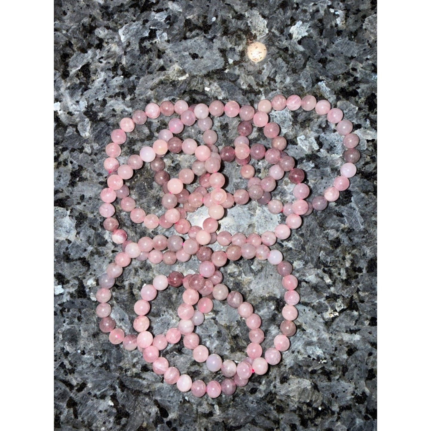 Pink and Purple Amethyst & Rose Quartz Beaded Stretch Bracelet PRICE FOR ONE