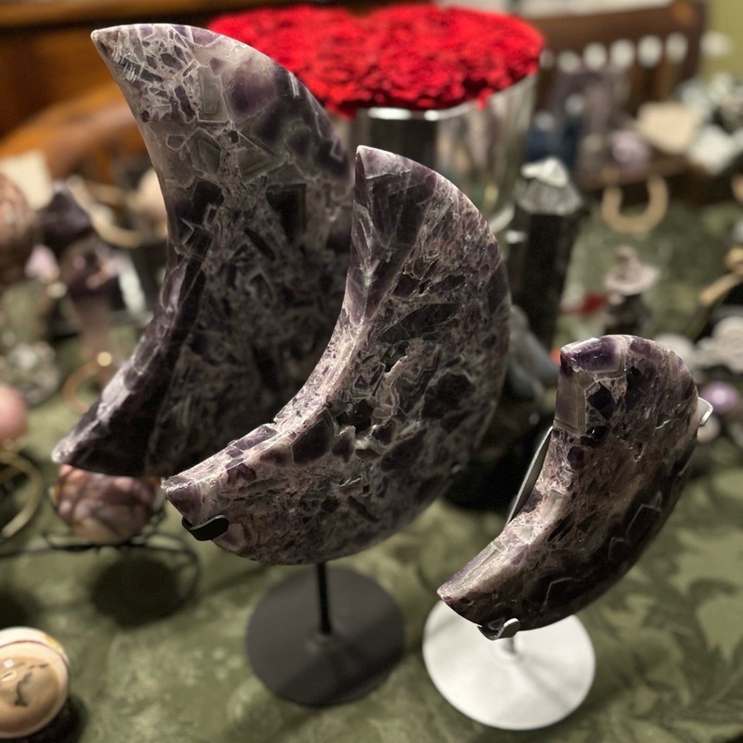 Chevron Dream Amethyst Crescent Moon plate - CHAMYMOON-MED 121.74MM 1092g