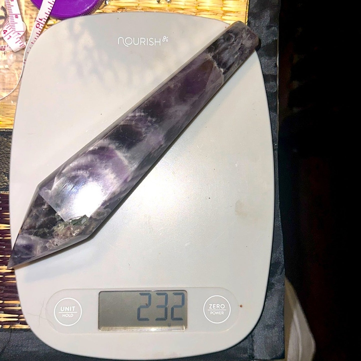 Chevron Amethyst Wand - 7.25 inches - CHAMYWND7.25-001