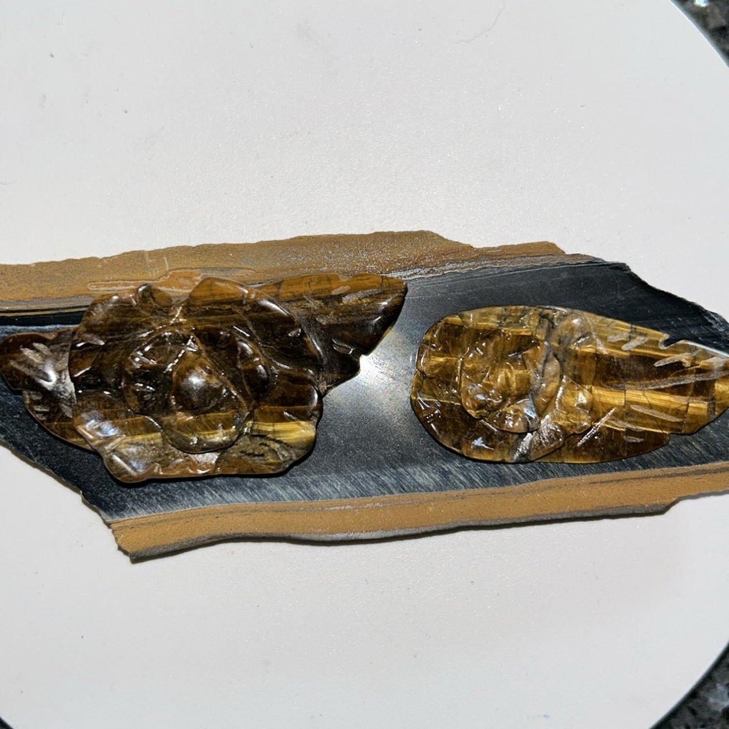 All Natural Tiger’s Eye Flower carving - PRICE FOR 1 FLOWER. PRICE FIRM