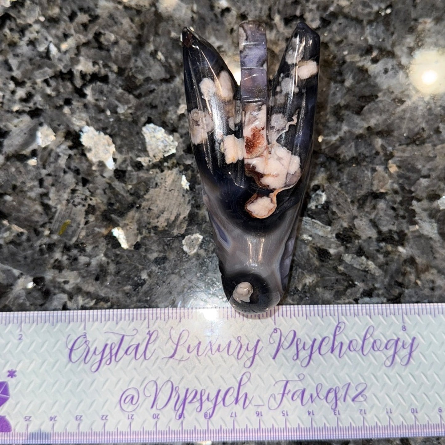 Blue Flower Agate 🐲 Dragon Head