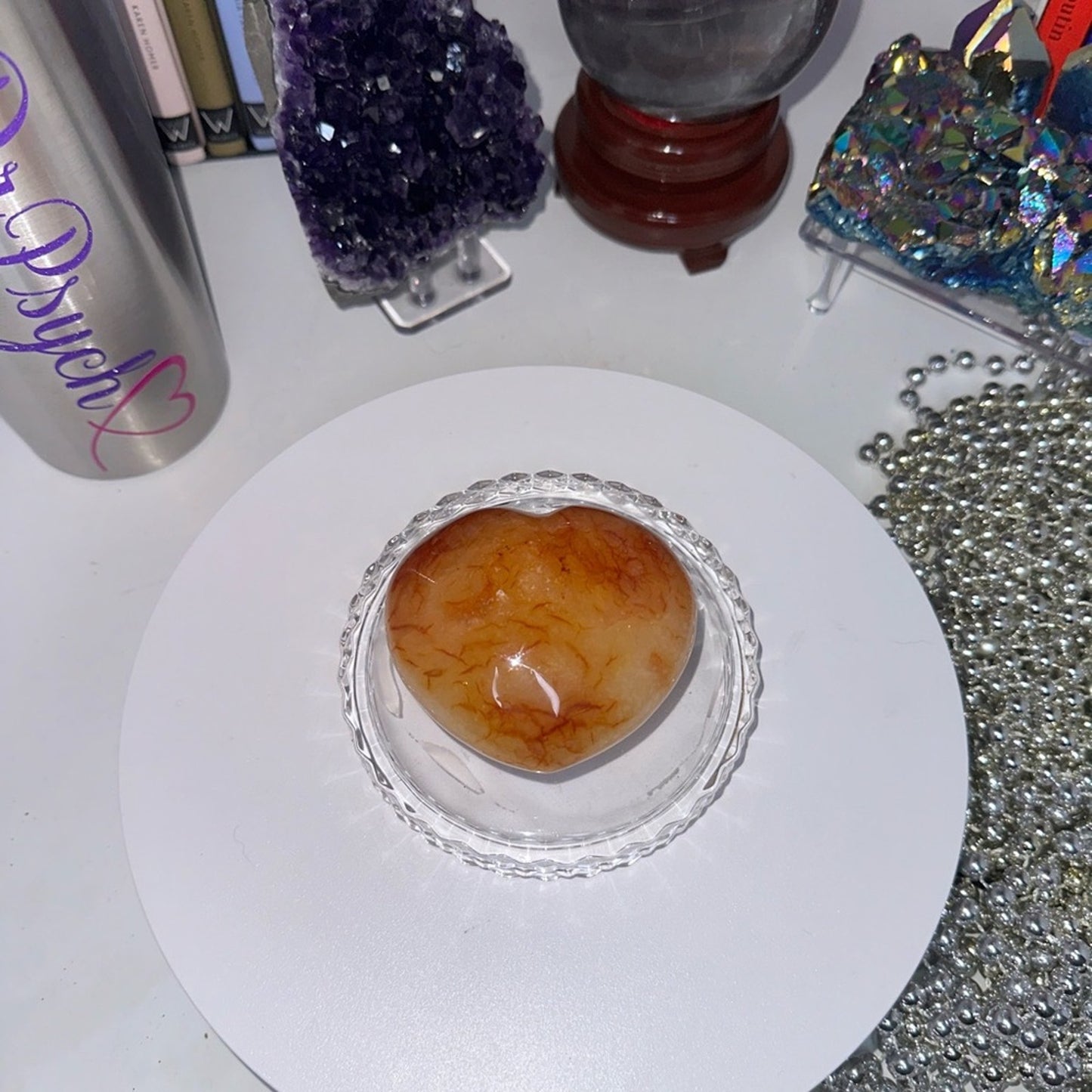 Carnelian Agate Heart Beauty 75MM - CNAGATEHRT-001