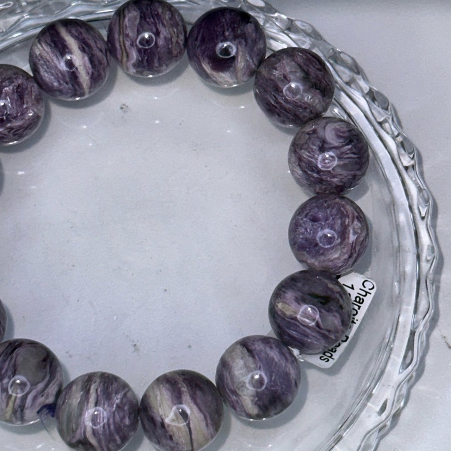 Charoite Natural Stone Bracelet Approx. 12-13 MM, 2.5” wrist CHAROITEBRC-001