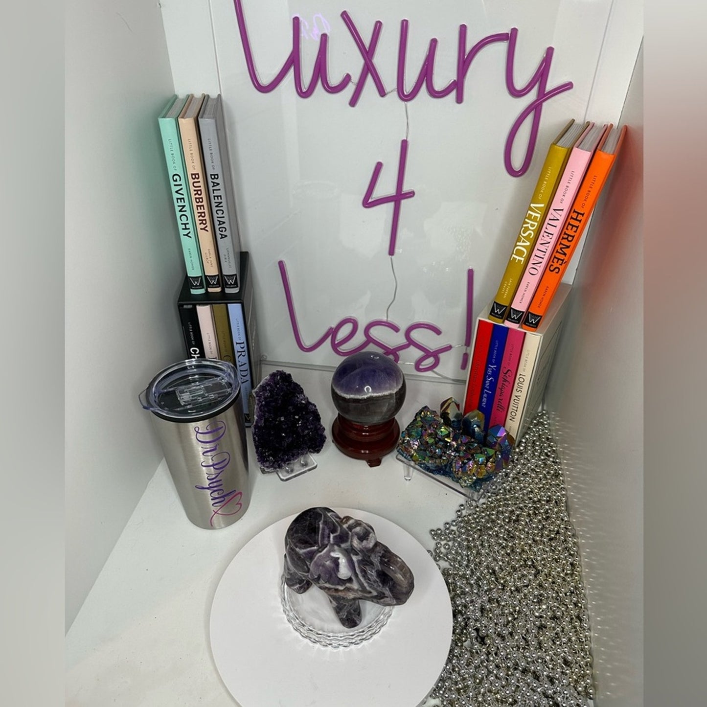 Chevron Dream Amethyst Elephant Momma and Baby Carving - CHAMYELPCRV001 (set)