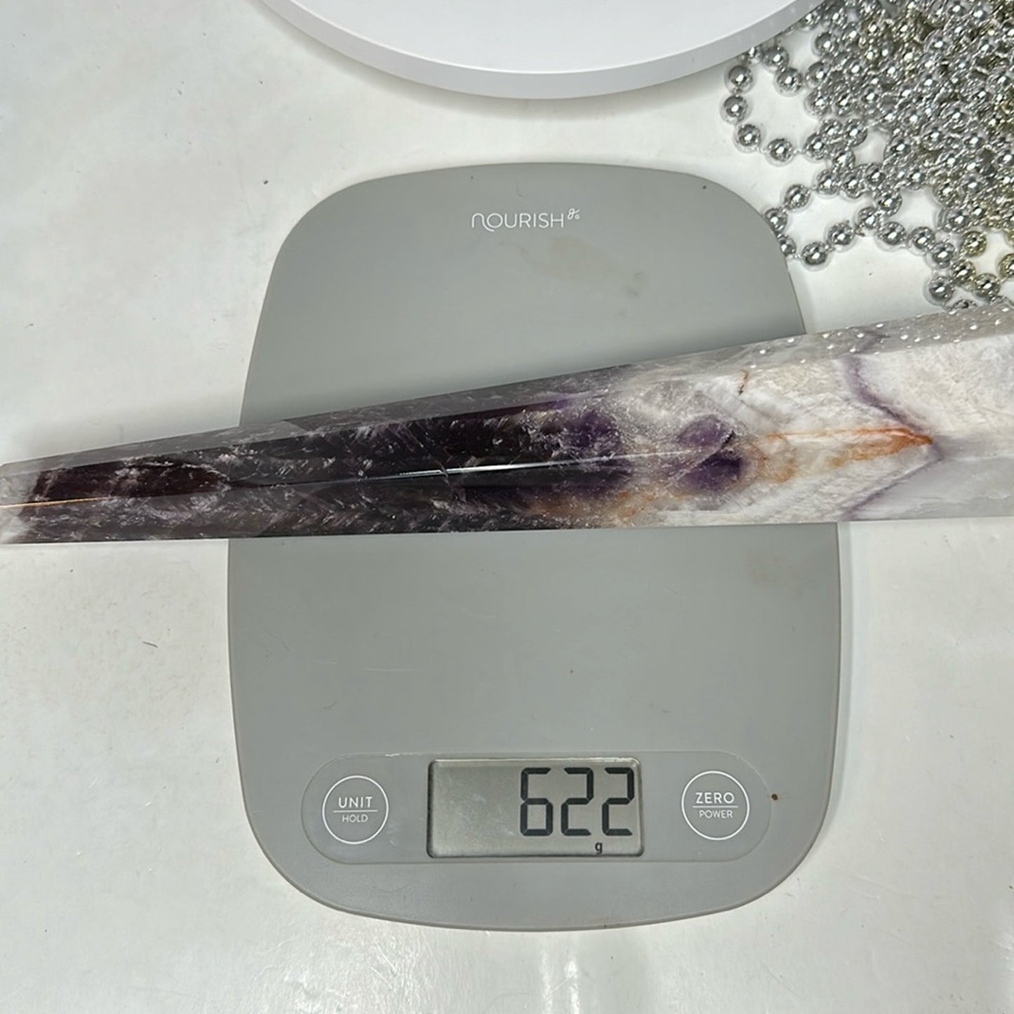 Chevron Amethyst Wand - 12 inches - CHAMYWND12-001