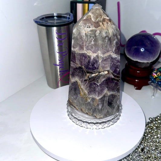 Chevron Amethyst Large Tower - CHAMYTWR-003 3lbs 135MM