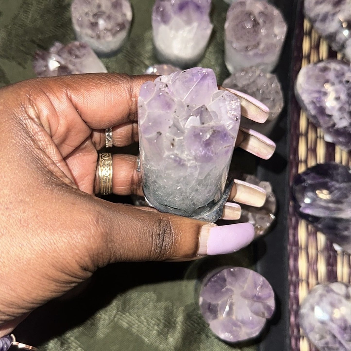 Amethyst Point Cores (Cupcake) Columns 1, 2, 3 - Price for 1