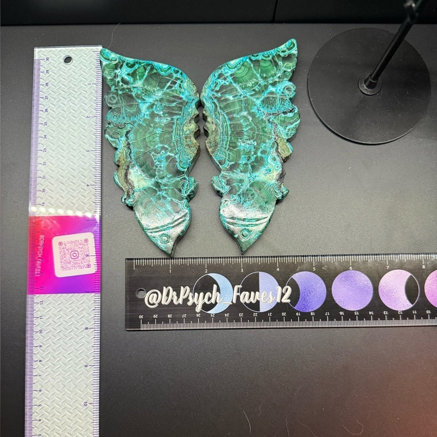 Chrysocolla and Malachite Custom Butterfly and Stand - CHRYSOBTFLY