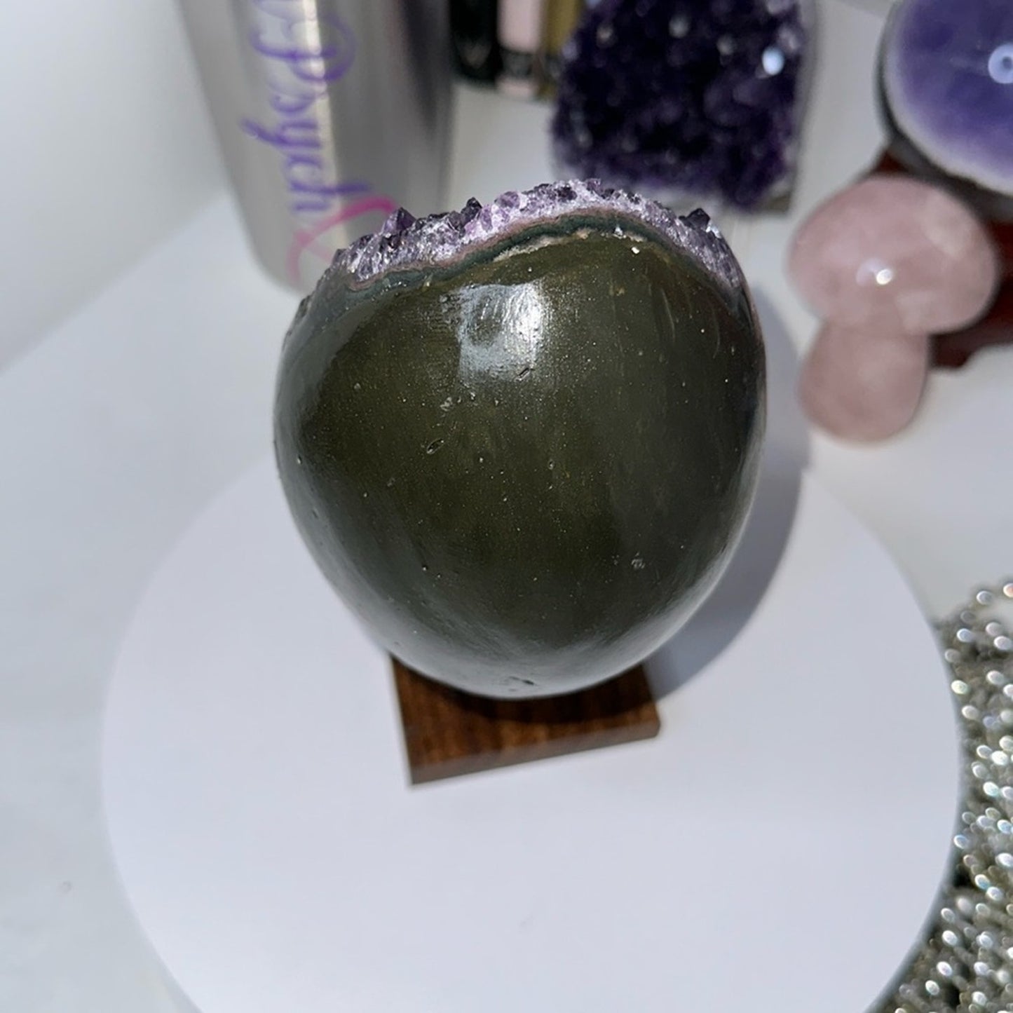 Amethyst Raw Freeform Egg Dinosaur  - DRZYAMYEGG-001 126MM