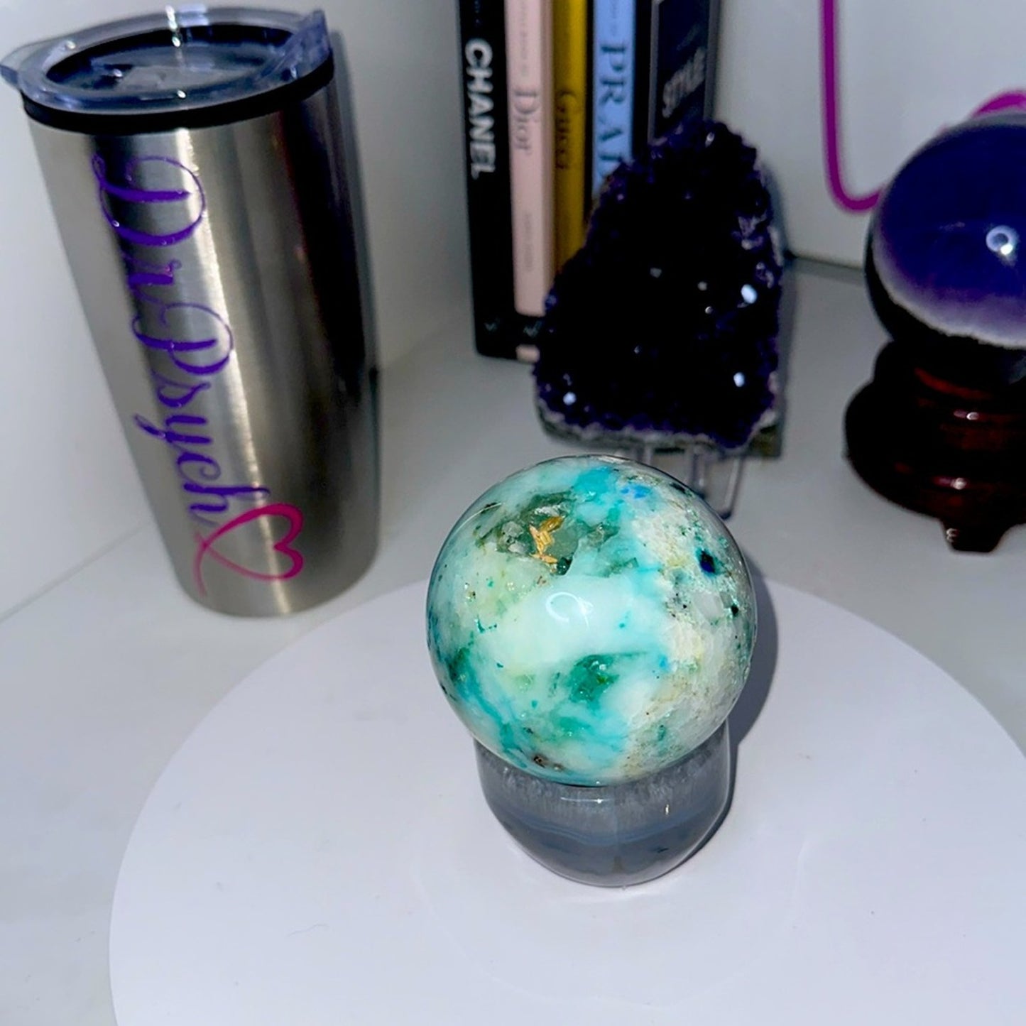 Phoenix Stone Druzy Sphere 68MM - PHSTNSPH -001