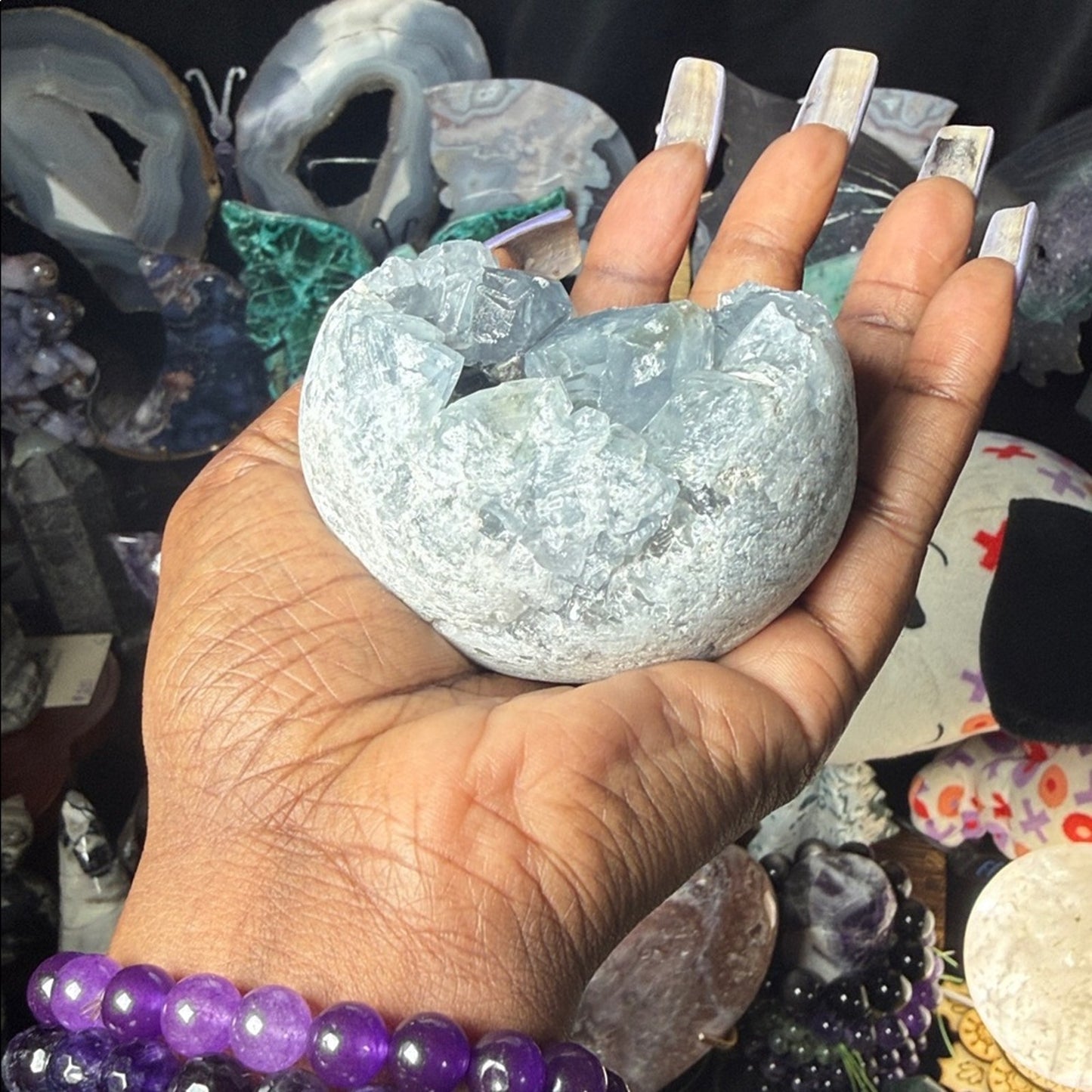 Raw Blue Celestite Crystal Stone