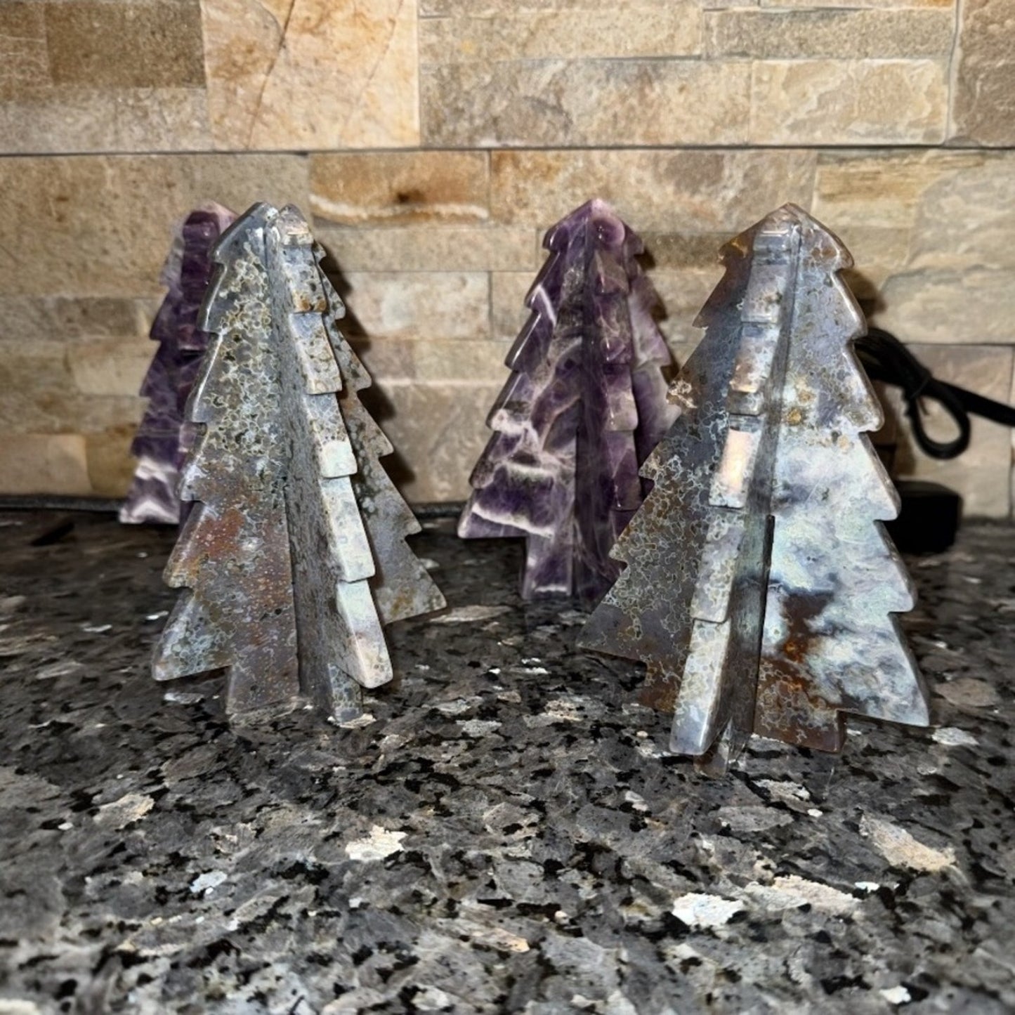 Crystal Tree Puzzle Piece - Pick 1 - Ocean Jasper or Dream Amethyst