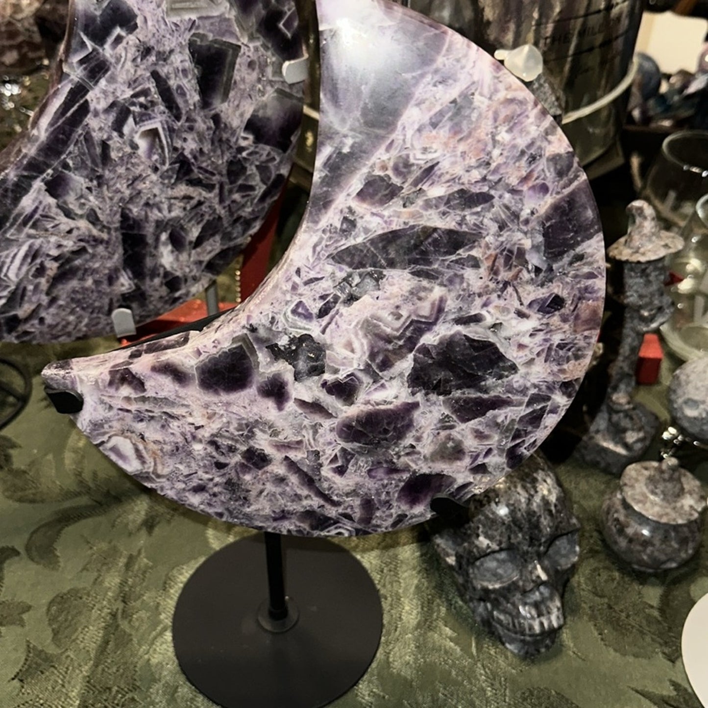 Chevron Dream Amethyst Crescent Moon plate - CHAMYMOON-MED  121.74MM 1092g