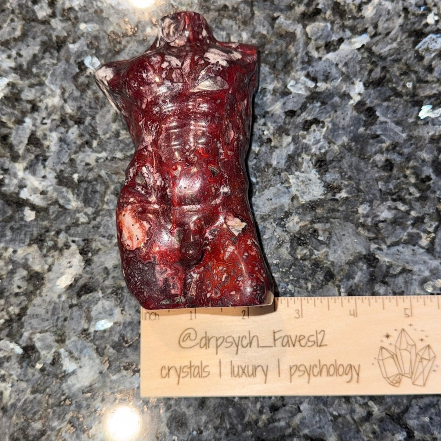 Male Body/Adonis/Homme Form - Mexican Lace Agate