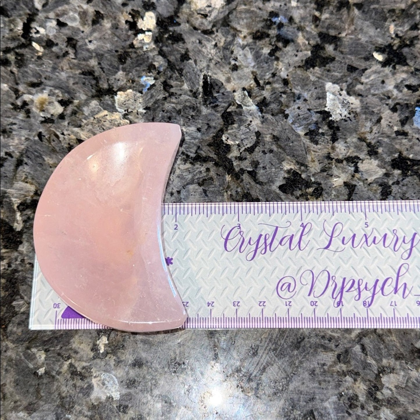 Rose Quartz Moon Bowl #3 - RQMNBWL3