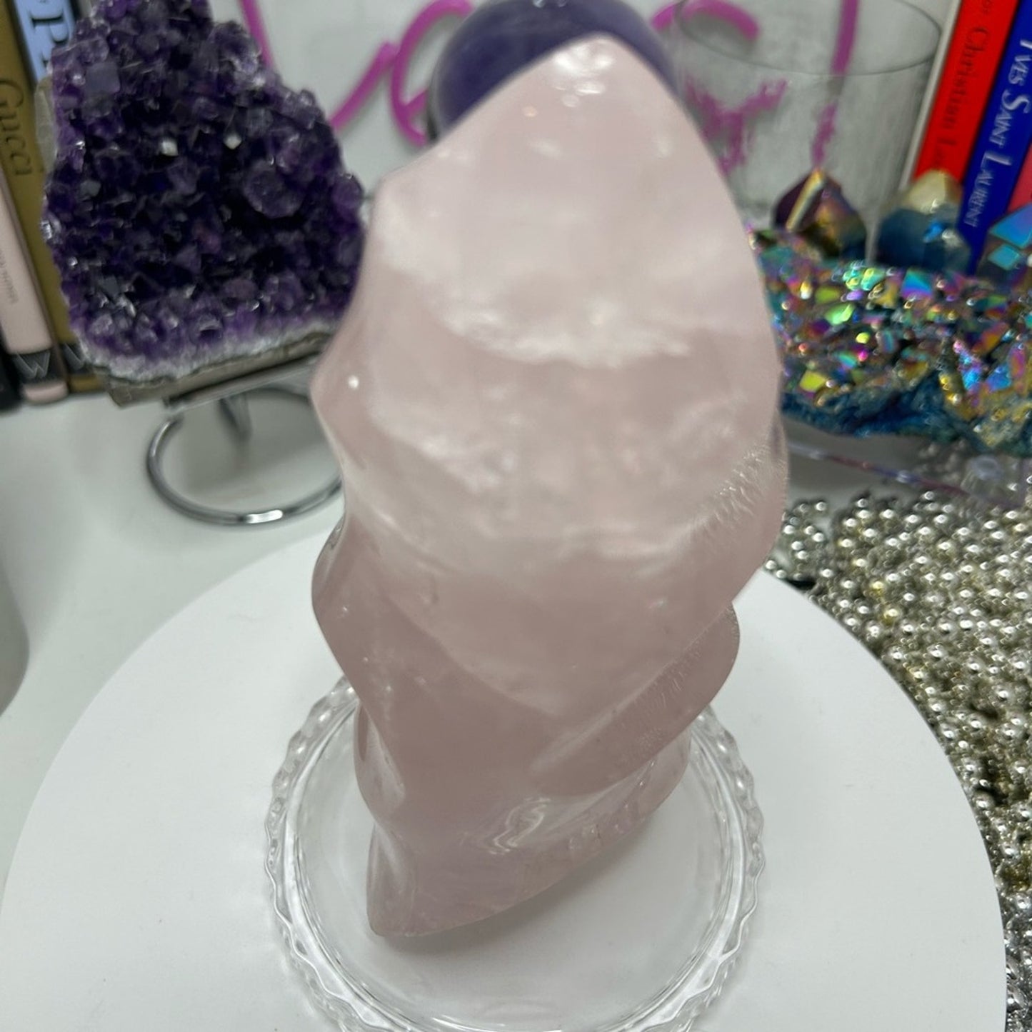 Rose Quartz Large Flame - RSQTZFLM-LRG