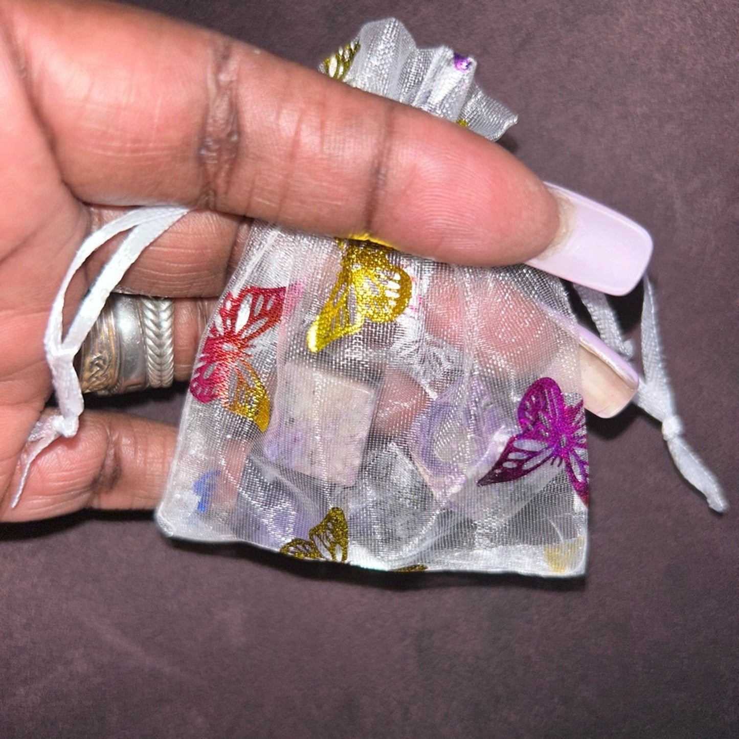 Charoite Cubes - Set of 4/$25