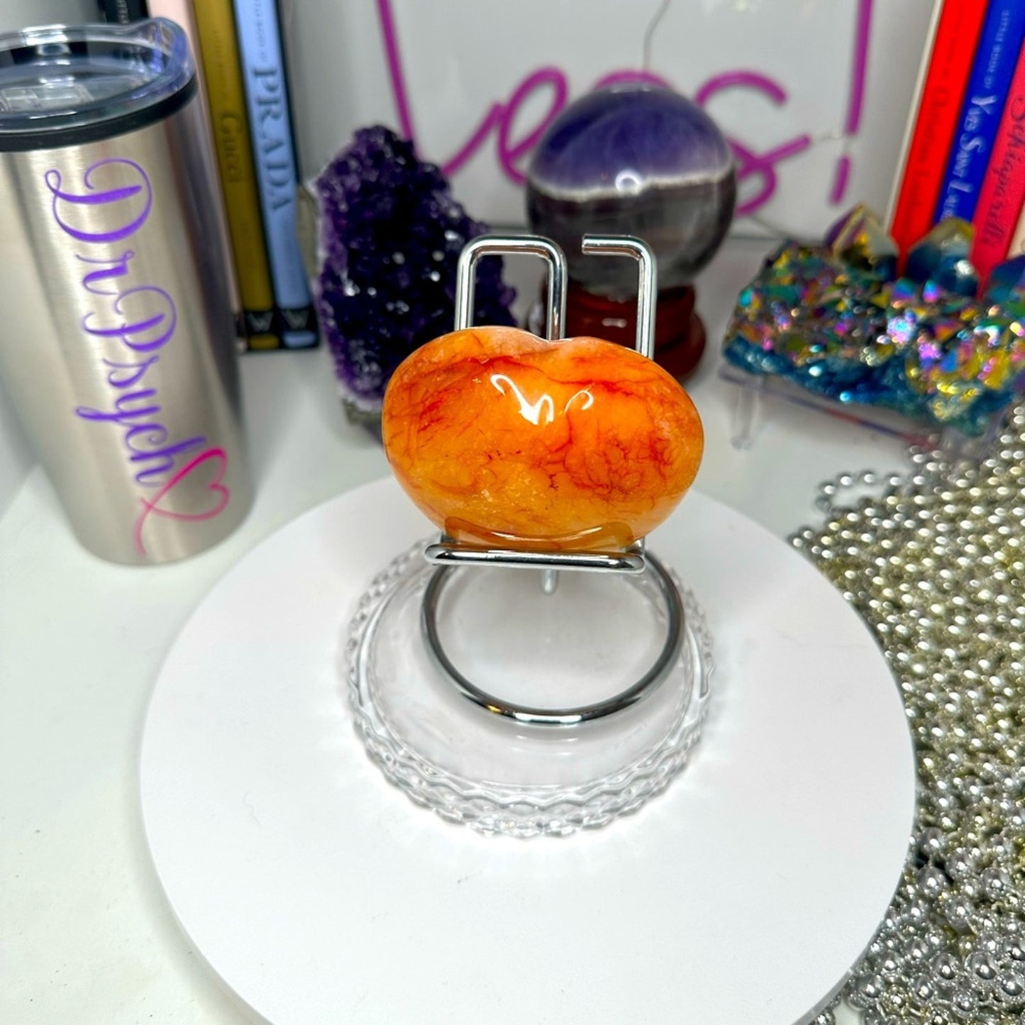 Carnelian Agate Heart Beauty 75MM - CNAGATEHRT-001