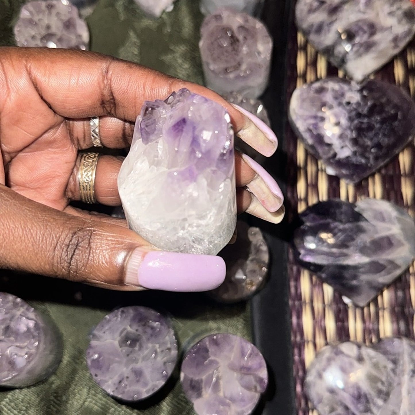 Amethyst Point Cores (Cupcake) Columns 1, 2, 3 - Price for 1