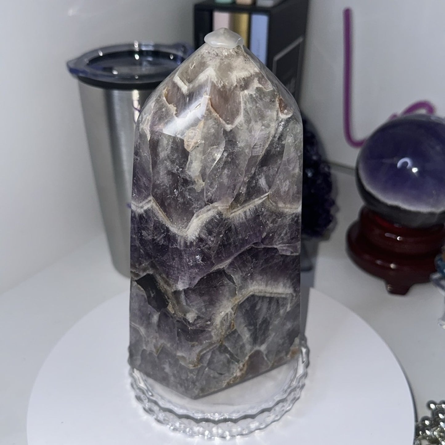 Chevron Amethyst Large Tower - CHAMYTWR-003 3lbs 135MM