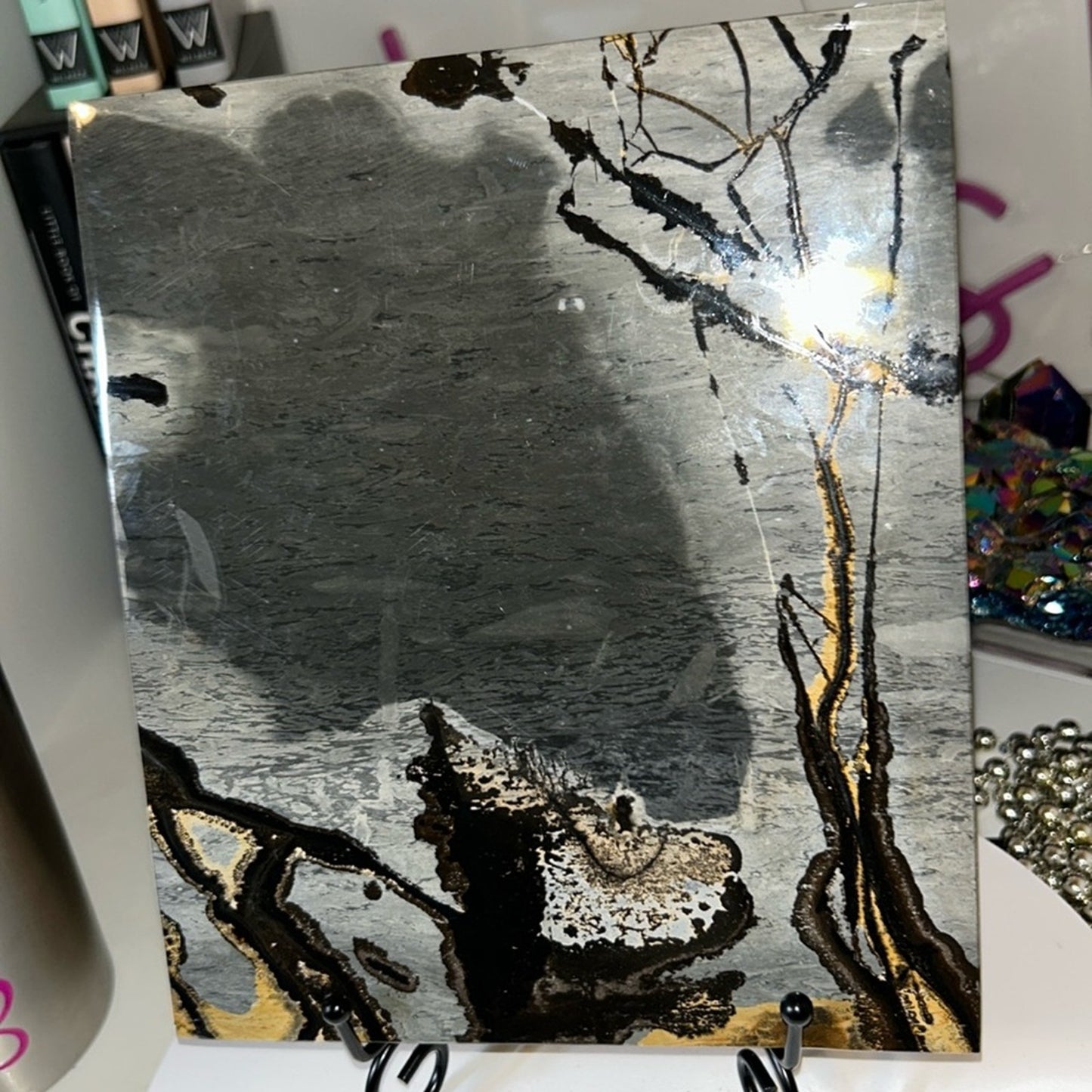 Grey Picture Jasper Slab - GRPJSLAB-002 No Stand