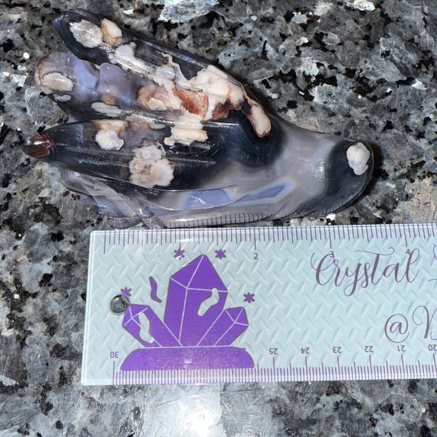 Blue Flower Agate 🐲 Dragon Head