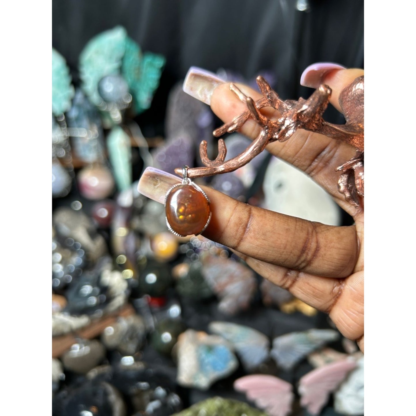 Fire Agate Silver 925 Pendant PRICE FIRM