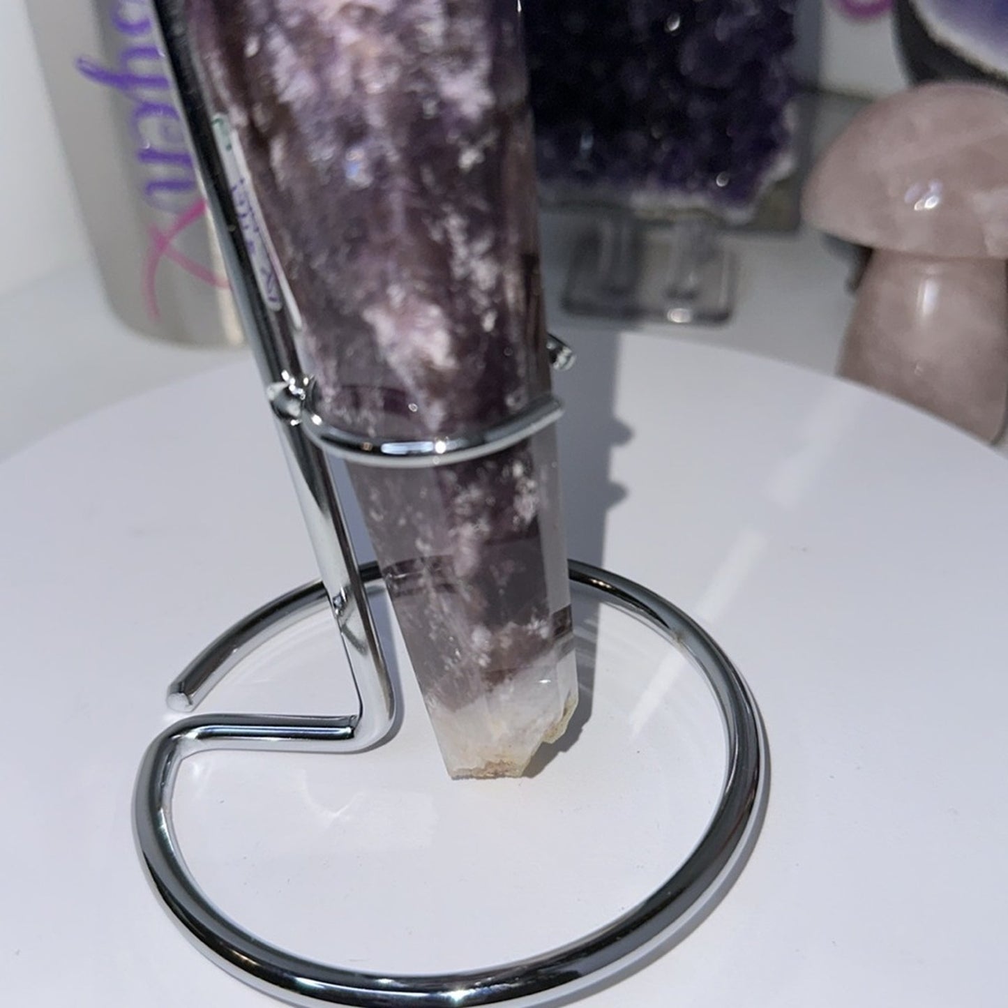 Chevron Amethyst Wand - 12 inches - CHAMYWND12-001