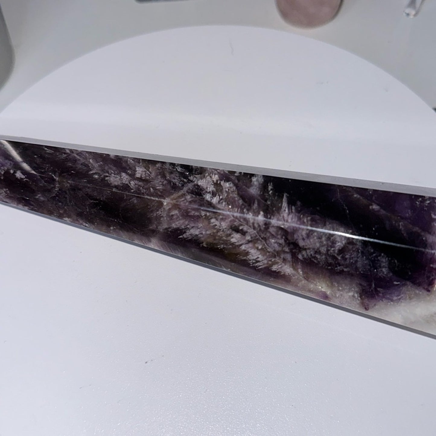 Chevron Amethyst Wand - 13 1/8 inches - CHAMYWND1318-001