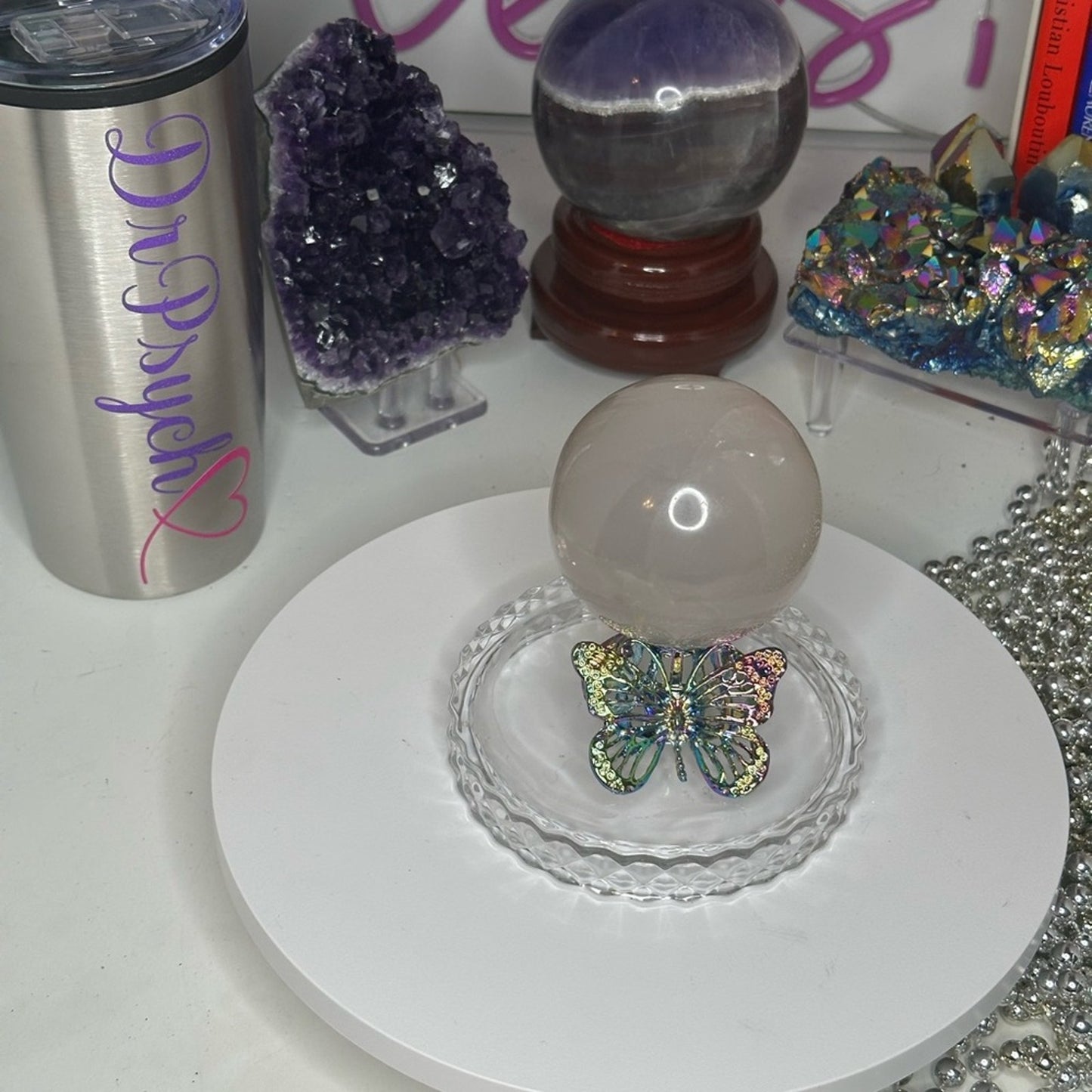 Lavender Quartz Sphere 66.33MM - LVFLTSP001