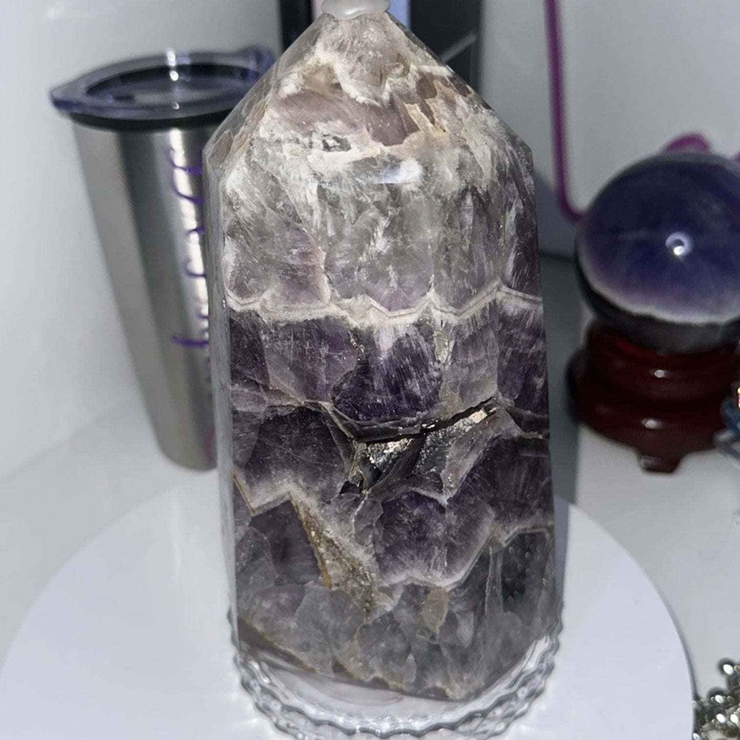 Chevron Amethyst Large Tower - CHAMYTWR-003 3lbs 135MM
