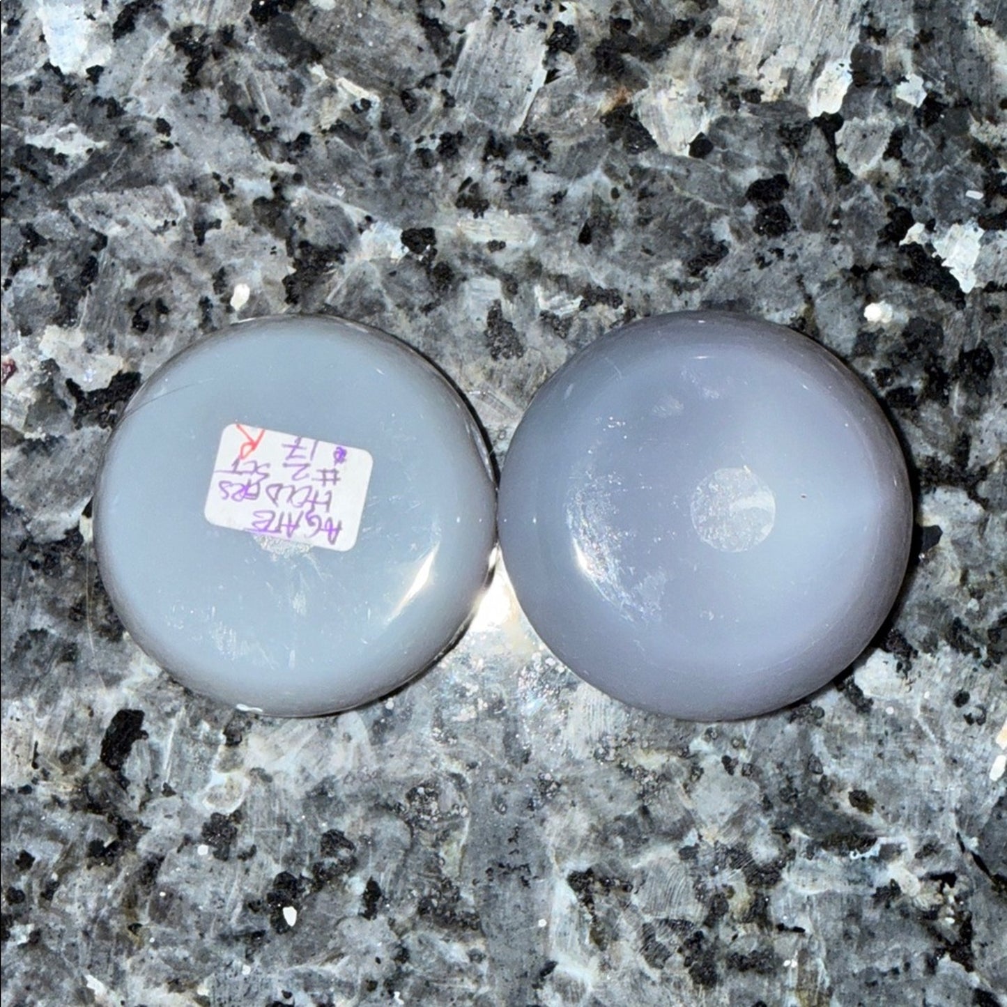 Dark Agate sphere holders - set of 2