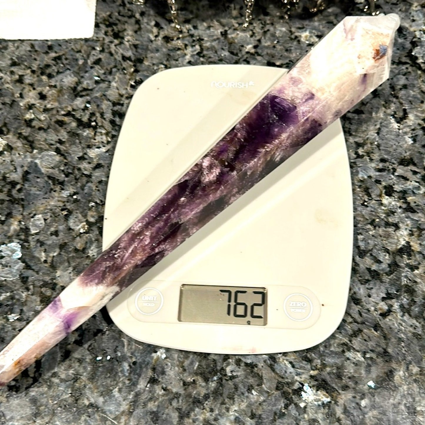 Chevron Amethyst Wand - 13.25 inches - CHAMYWND13.25-001