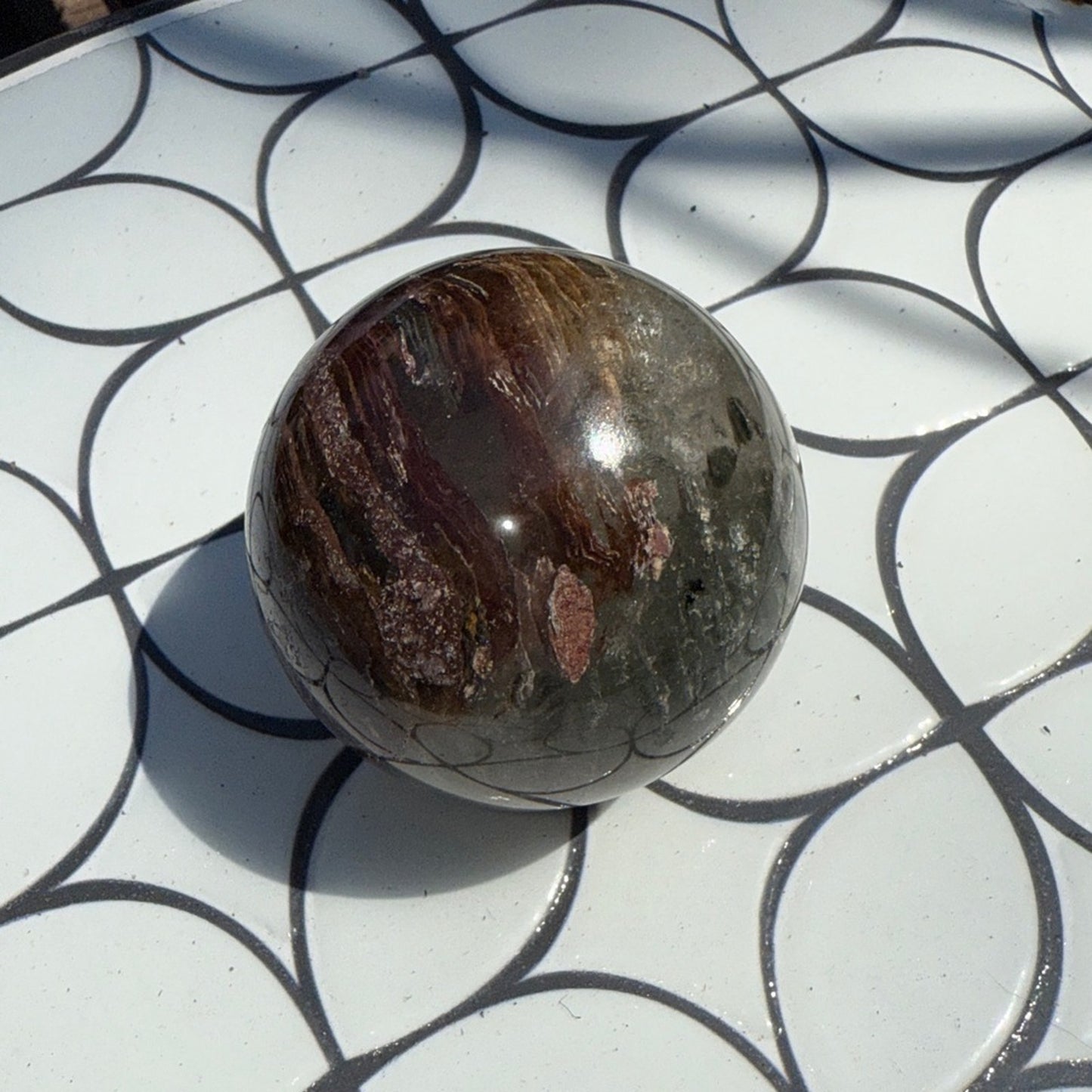 Lodolite (Garden or Phantom Quartz) Crystal Sphere 59.9MM