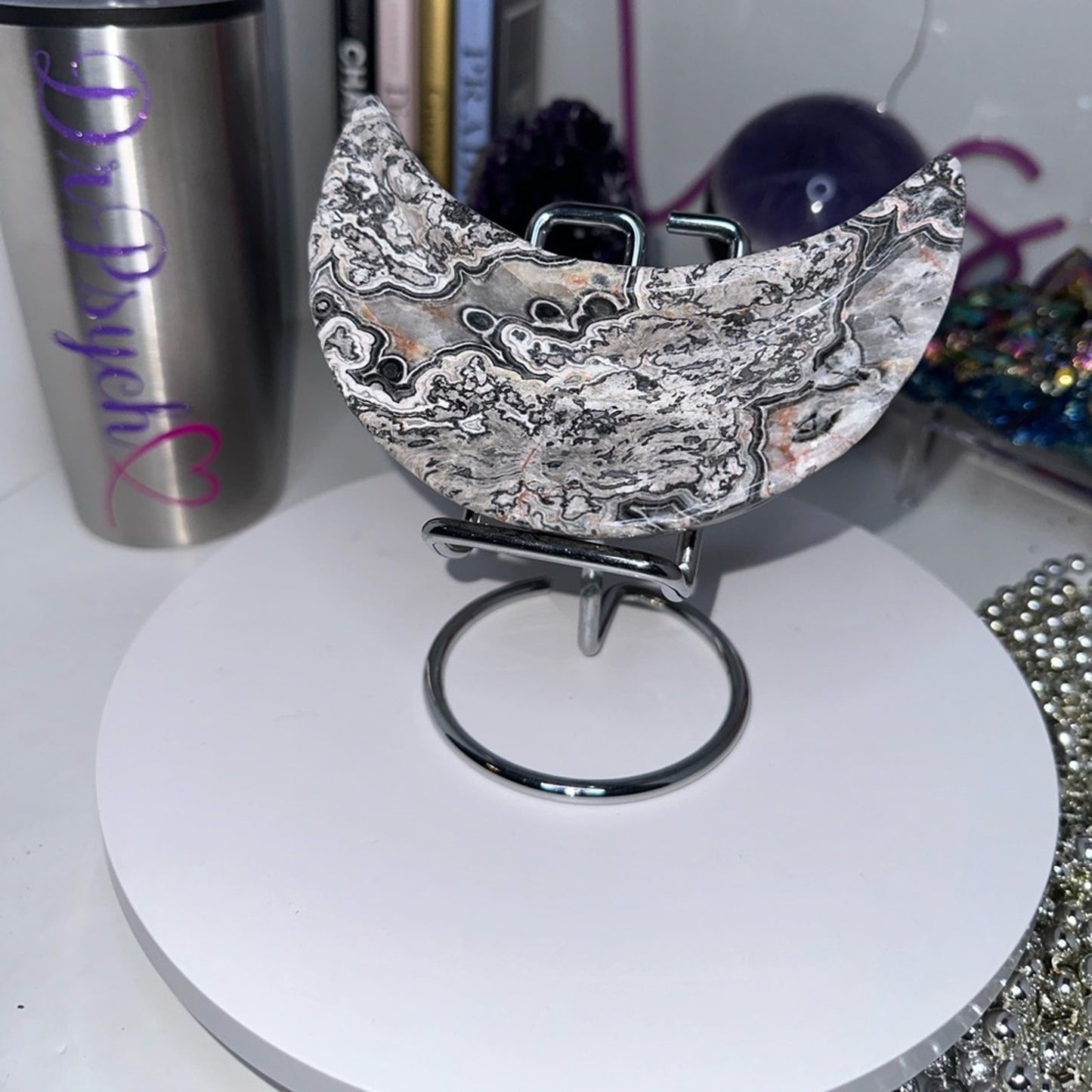 Picasso Jasper Crescent Moon Bowl - PIJASPERMOONBOWL - 362MM