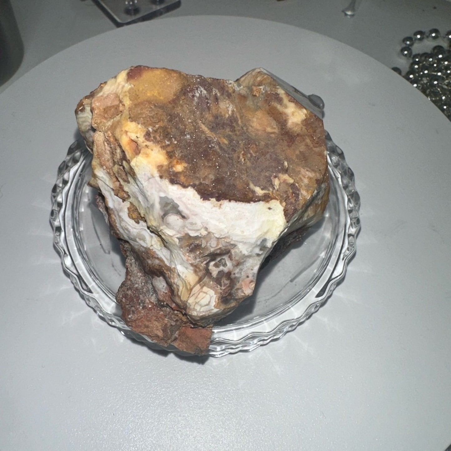 Carnelian Agate Quartz Druzy Freeform 83MM - CNAGATEFREEFORM-001