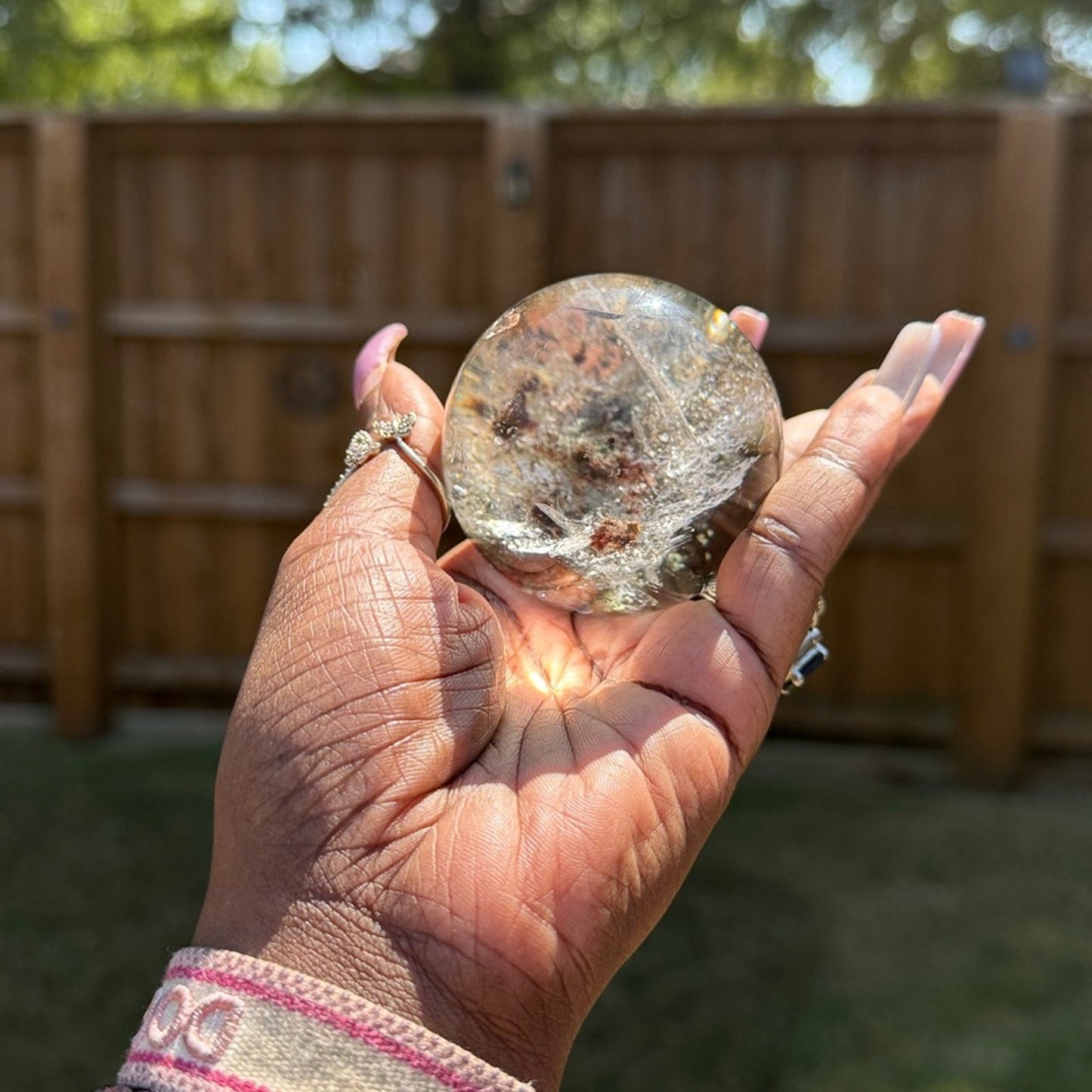 Lodolite (Garden or Phantom Quartz) Crystal Sphere 60.7MM