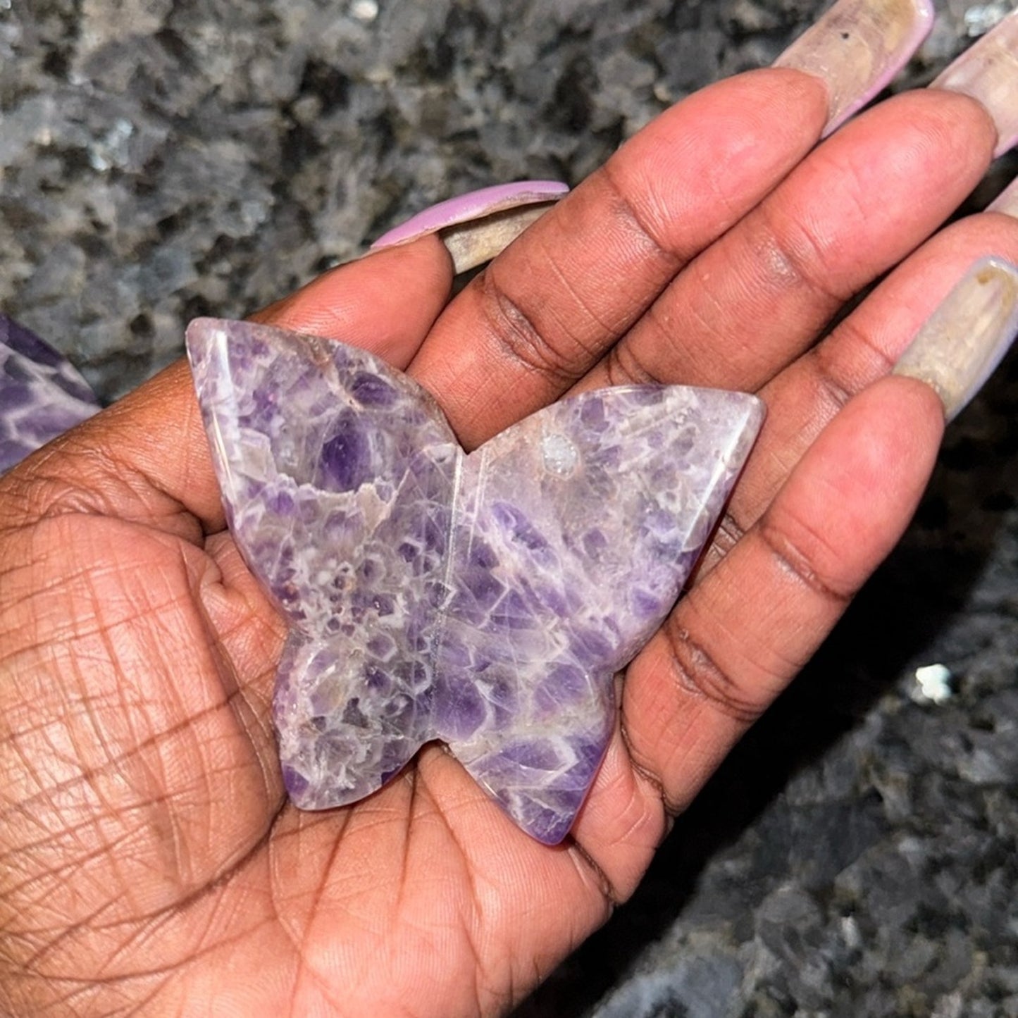 Dream Amethyst Butterfly Set of 3 - Sphere holder 🦋