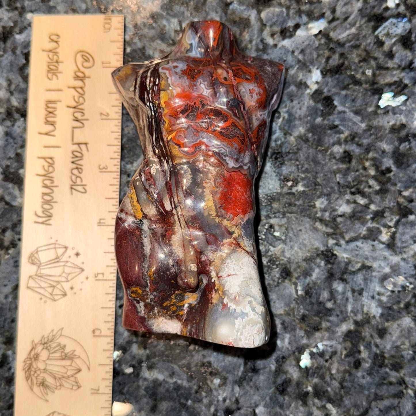 Male Body/Adonis/Homme Form - Mexican Lace Agate