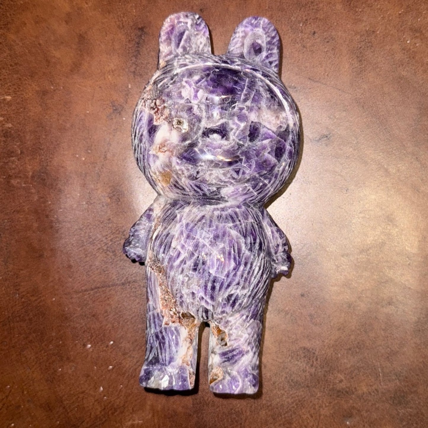 Labubu Crystal Dream Amethyst 7” approximately Crystal Carving A