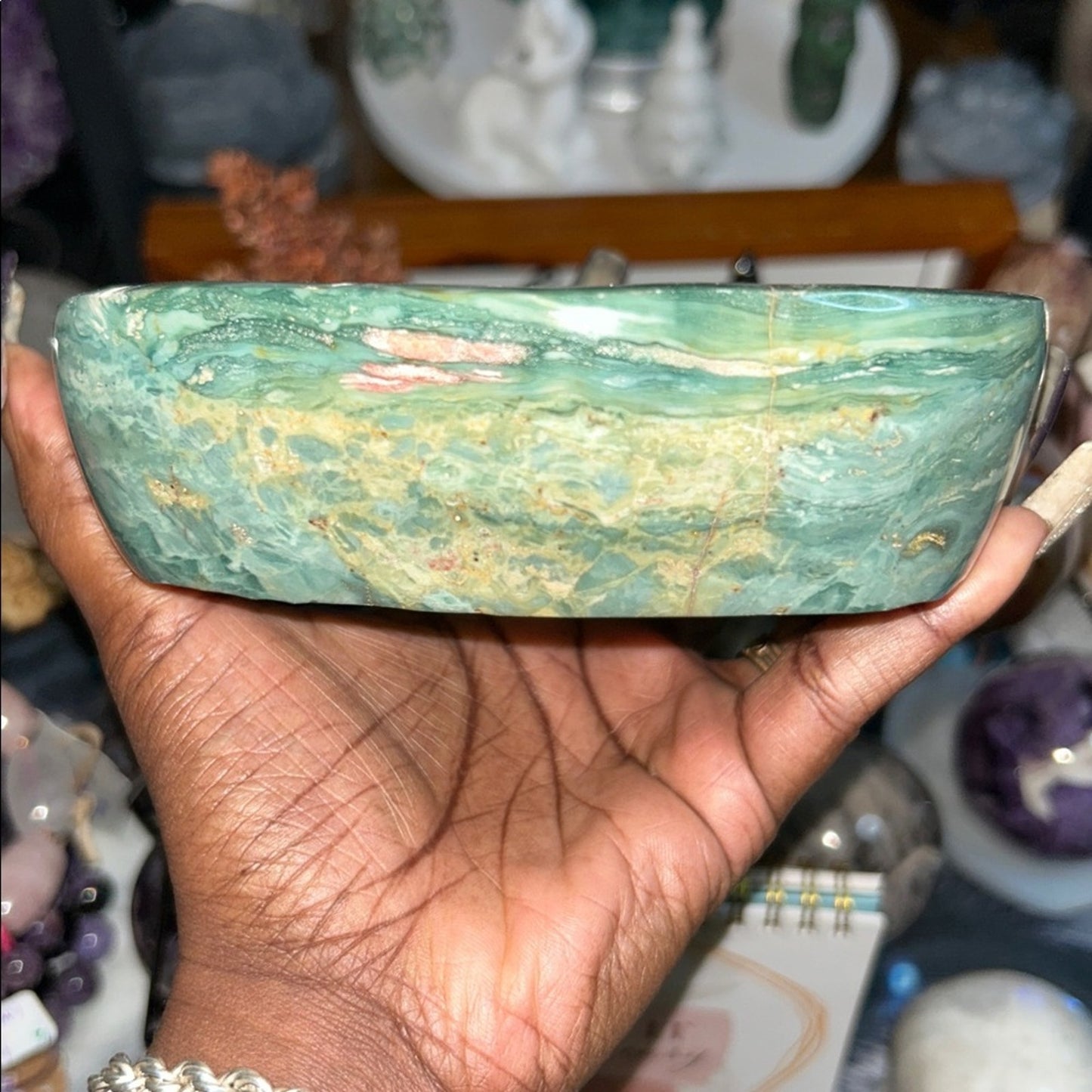 Moss Agate Bowl Large