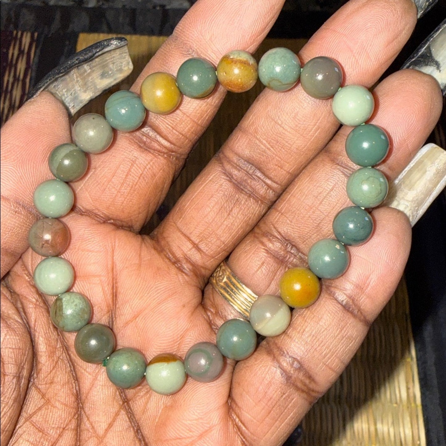 Crystal Beaded Bracelet Set of 7