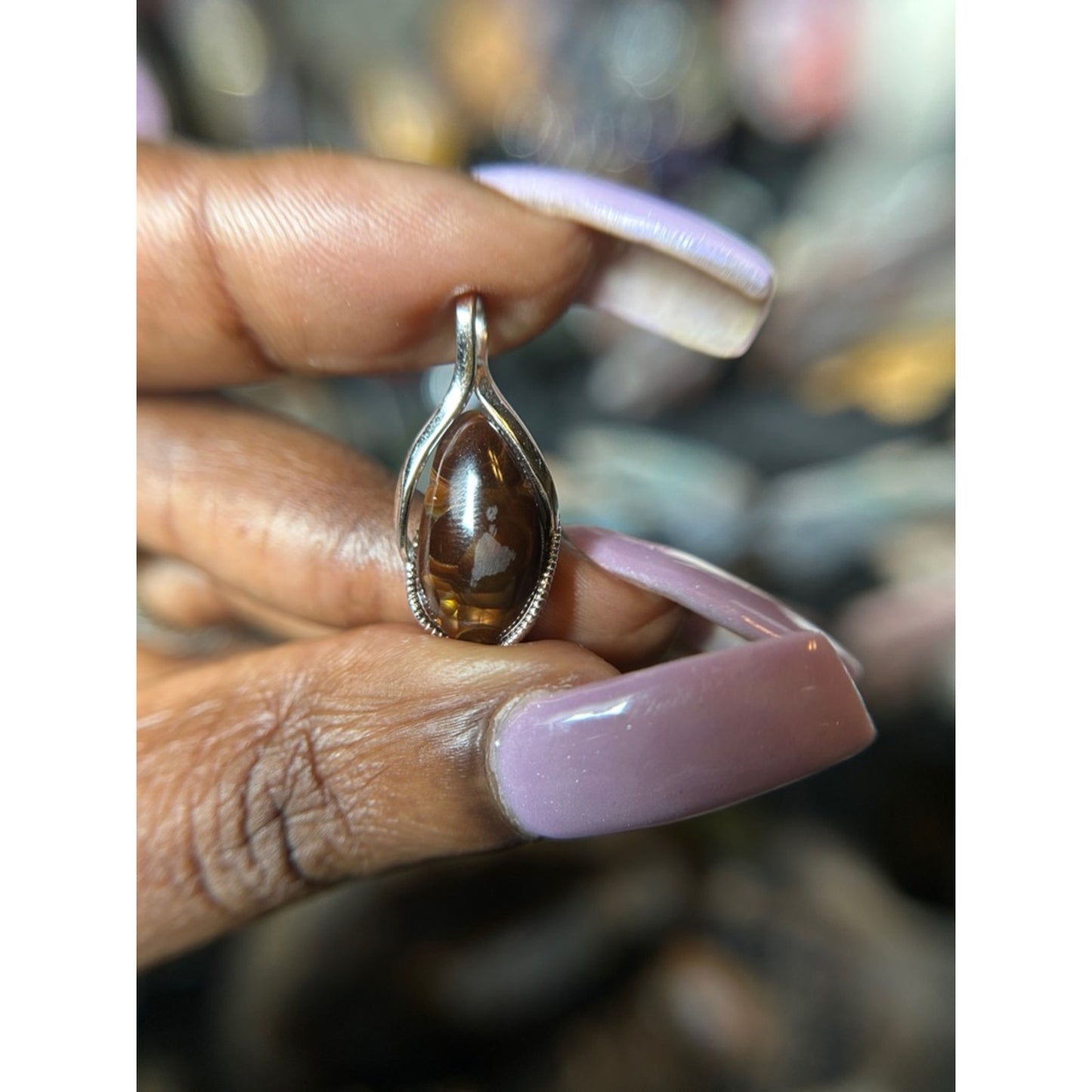 Fire Agate Silver 925 Pendant