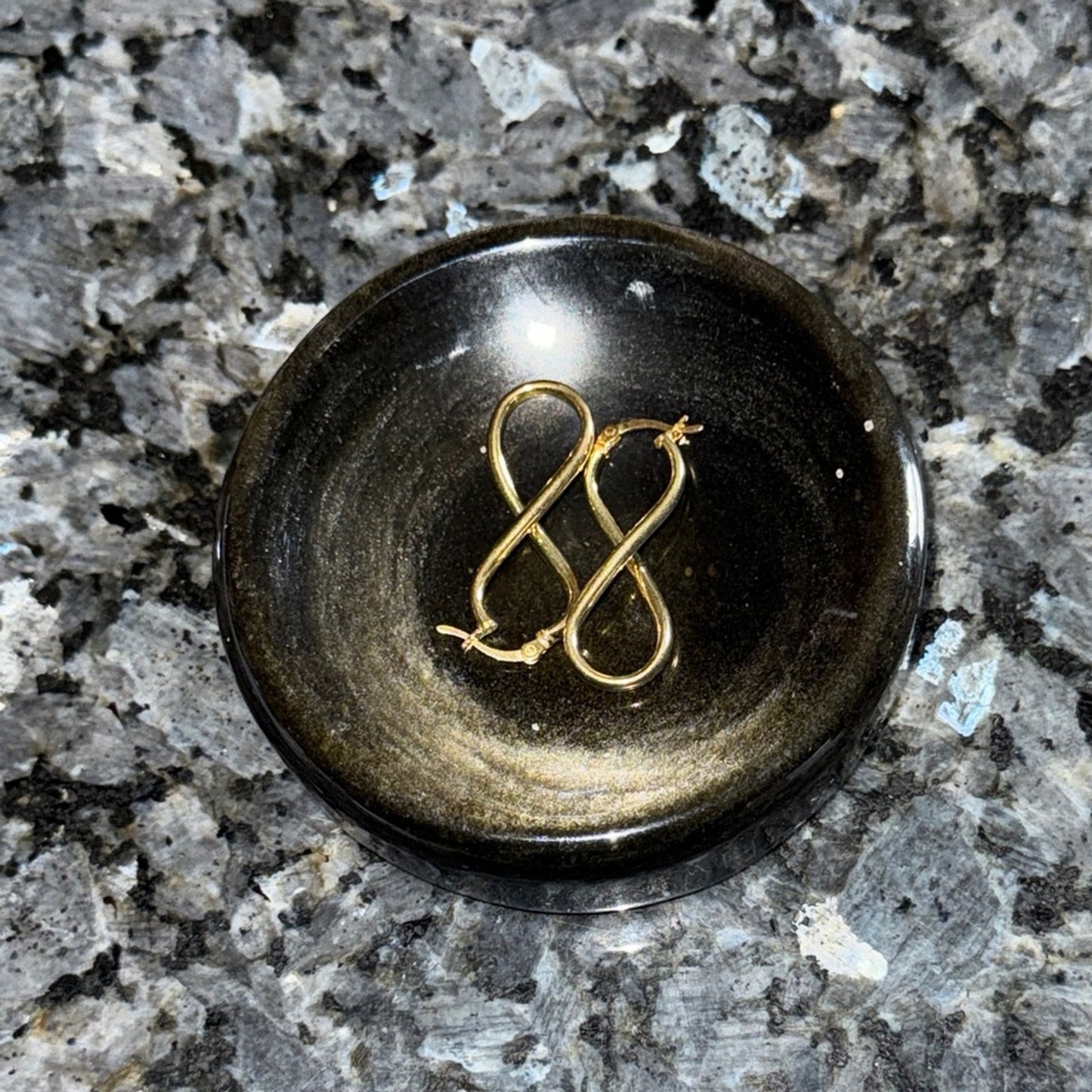 Elegant 14K Gold Plated over S925 Infinity Earrings
