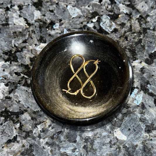 Elegant 14K Gold Plated over S925 Infinity Earrings
