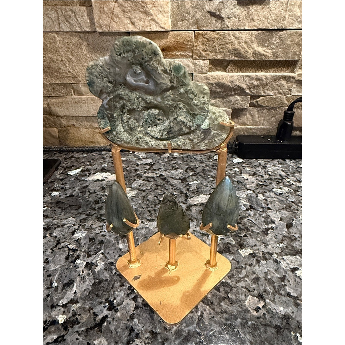 Crystal Cloud and Raindrops Set 7” tall - Price for 1 set