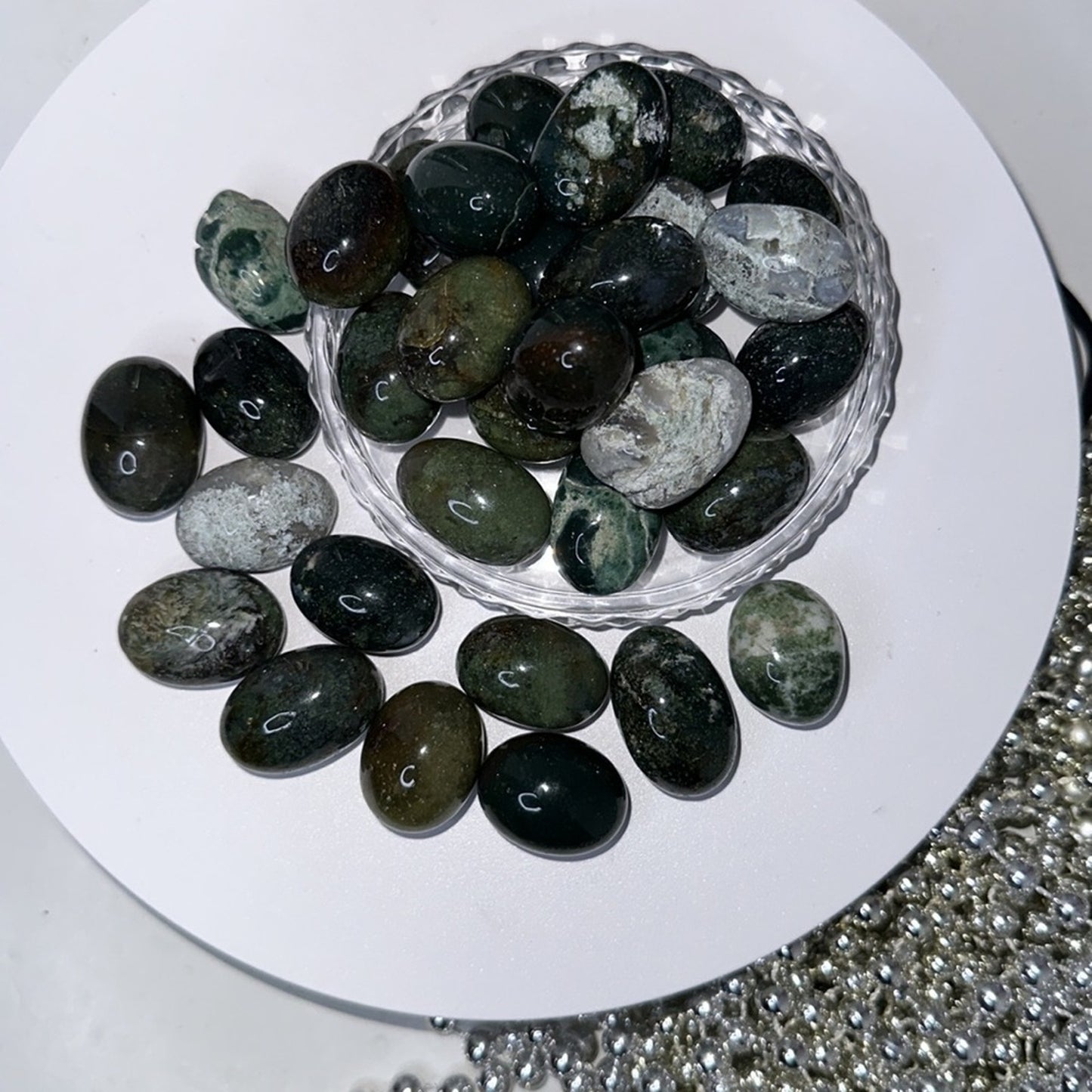 Moss Agate Tumbles 1/2 kg - MOSSAGATETUMB